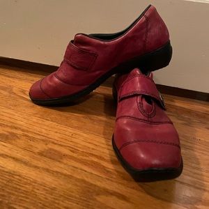rieker red loafers